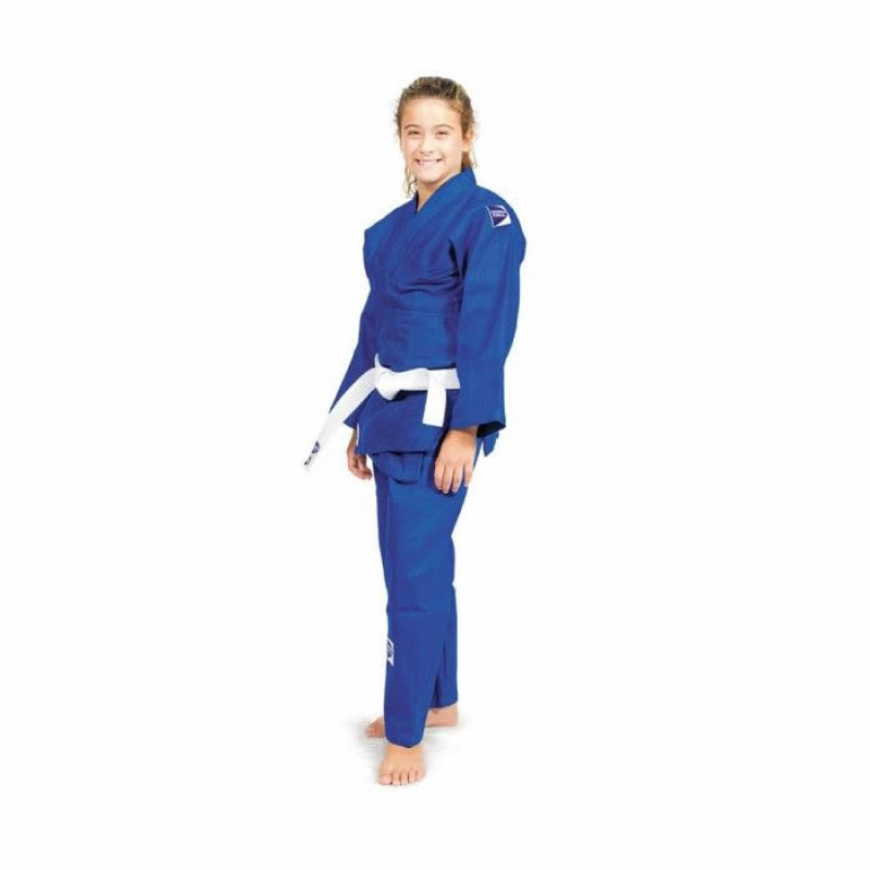 Kimono Judo Junior Green Hill 350g/m2 - Bianco/Blu Per Principianti E Gare - Foto 7
