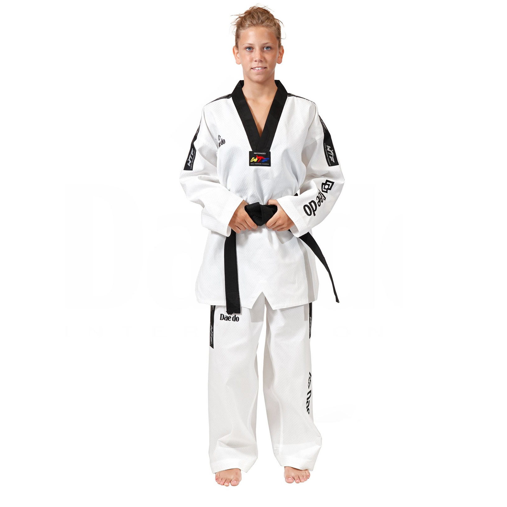 Dobok Daedo Gola Preta Master Fighter WTF Clube da Luta Shop