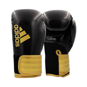 Luva de Boxe e Muay Thai Adidas Hybrid 65 Preta e Dourada