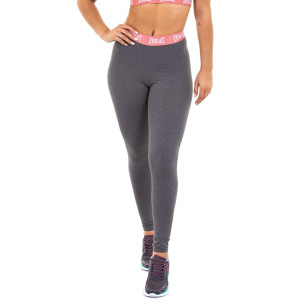 Calça Legging Academia Everlast Fundamentals Cinza e Rosa