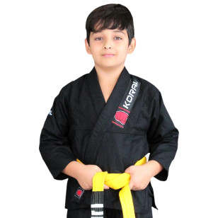 Kimono Jiu-jitsu Koral Trançado Infantil Preto