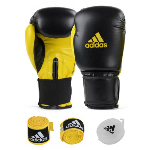 Kit Boxe e Muay Thai Adidas Power 100 Amarelo