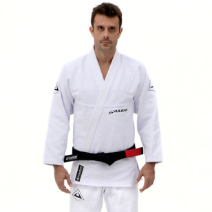 kimono jiujitsu trancado branco vulkan
