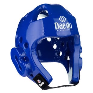 protetor cabeca capacete taekwondo daedo fit azul