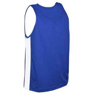 Camisa Regata Boxe Branca e Azul