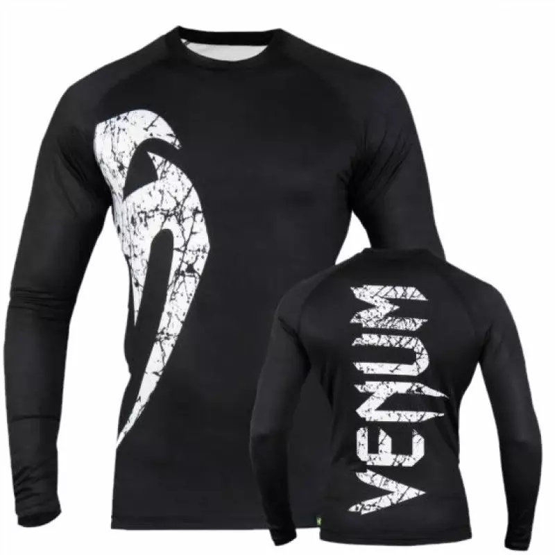 Rashguard Venum Manga Longa Preta Giant | Clube da Luta Shop