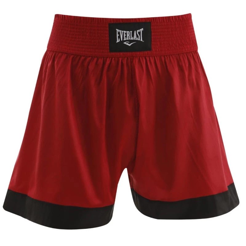 EVERLAST ボクシングショーツ レッド/ブラック Short de Muay Thai Everlast