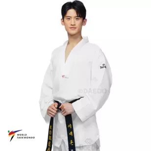Dobok Daedo Ultra Competition Gola Branca Aprovado WT