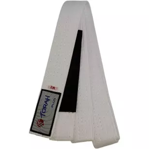 Faixa Jiu-jitsu Torah Plus Branca Ponta Preta