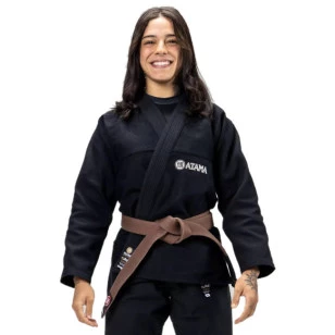 kimono Jiujitsu feminino Atama Collab Infinity Preto