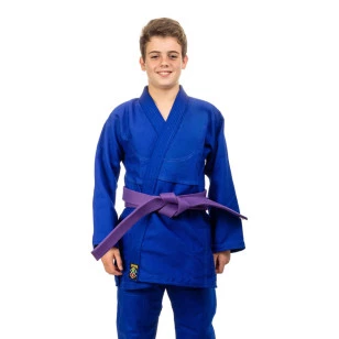 Kimono de Judô Seishin Trançado Azul Infantil 500gr