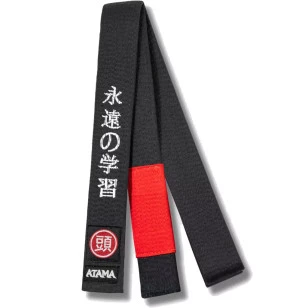 Faixa Atama Premium Jiu-Jitsu Bordada Preta