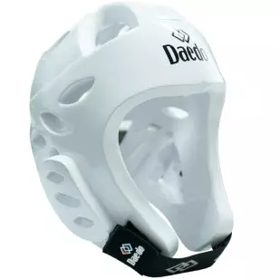 protetor cabeca capacete taekwondo daedo fit branco