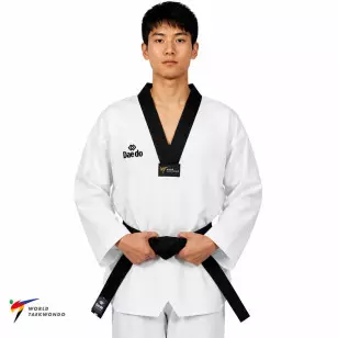 Dobok Daedo Gola Preta Aprovado WT