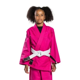 Kimono jiujitsu infantil rosa pretorian feminino