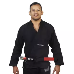 Kimono Jiu-Jitsu Koral Legacy Preto Pré-Encolhido