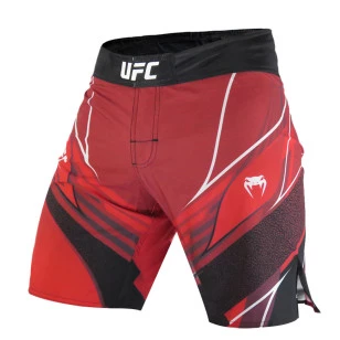 Bermuda Fightshort Long Fit UFC Venum Oficial Fight Night Vermelha