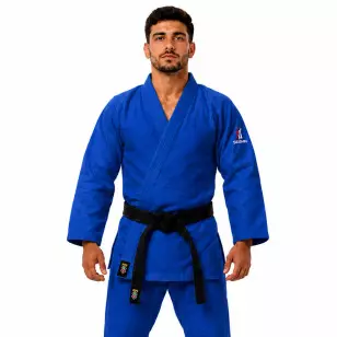 Kimono de Judô Seishin Trançado Profissional Azul 730gr