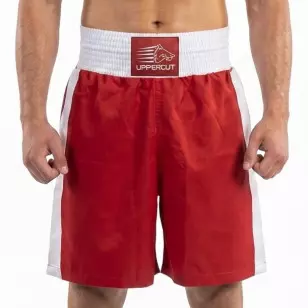 Short de Boxe Uppercut Branco e Vermelho