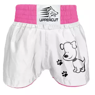 Short Muay Thai Kickboxing Preto rosa Uppercut