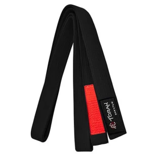 faixa jiujitsu preta ponta vermelha