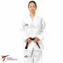 Dobok Daedo canelado gola branca aprovado wt