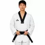 Dobok Daedo canelado gola preta aprovado wt