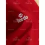 Dobok Daedo Competition Gola Preta Aprovado WT vermelho