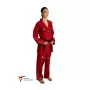 Dobok Daedo Competition Gola Preta Aprovado WT vermelho