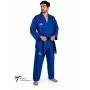 Dobok Daedo Competition Gola Preta Aprovado WT azul