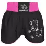 Short Muay Thai Kickboxing Preto rosa Uppercut Preto